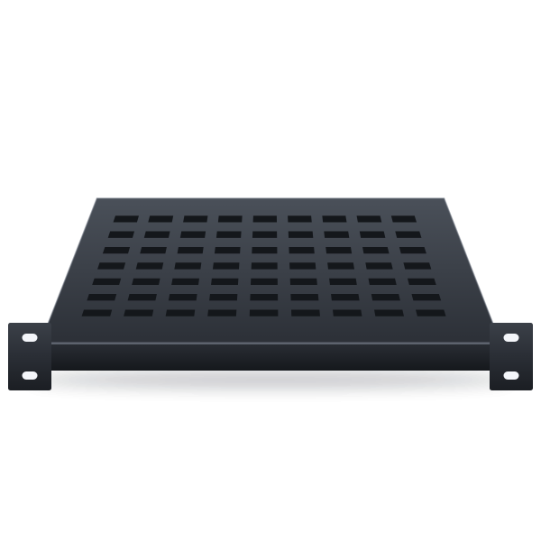 1U Vented Cantilever Rack Shelf